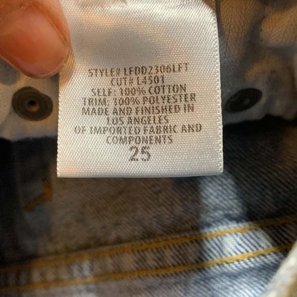 LF deconstructed shirt denim skirt size 25 - Picture 8 of 9